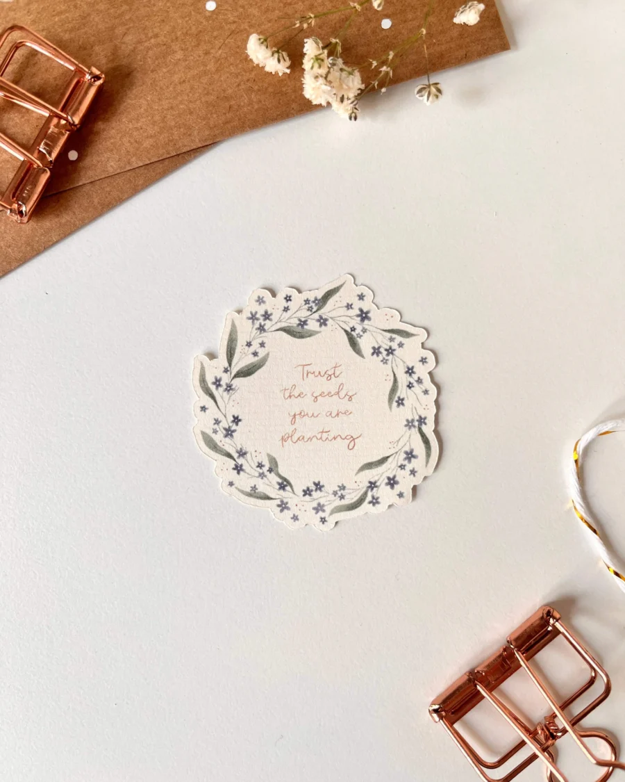 trust the seed inspiráló matrica virágos