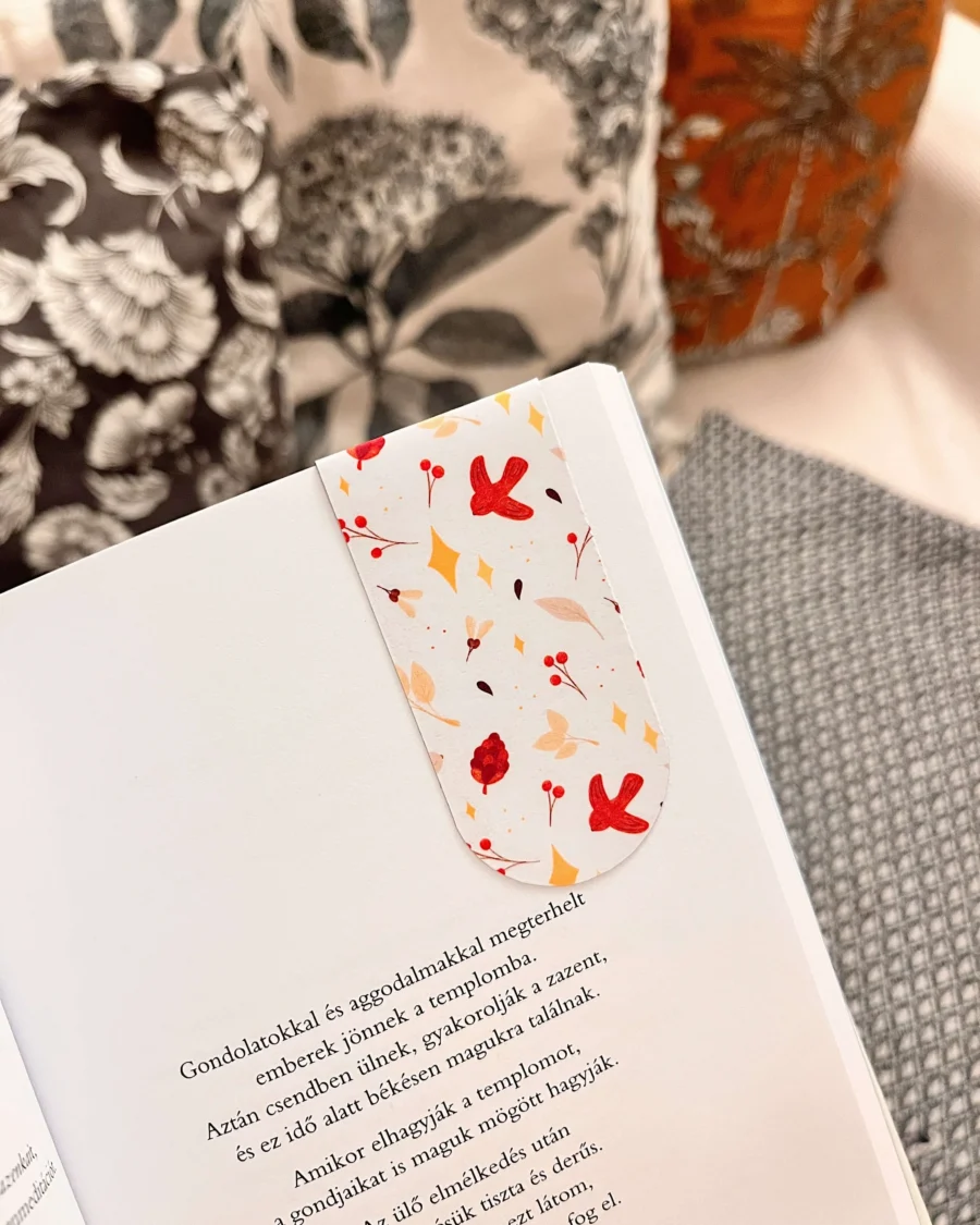 Madárka mintás mágneses könyvjelző