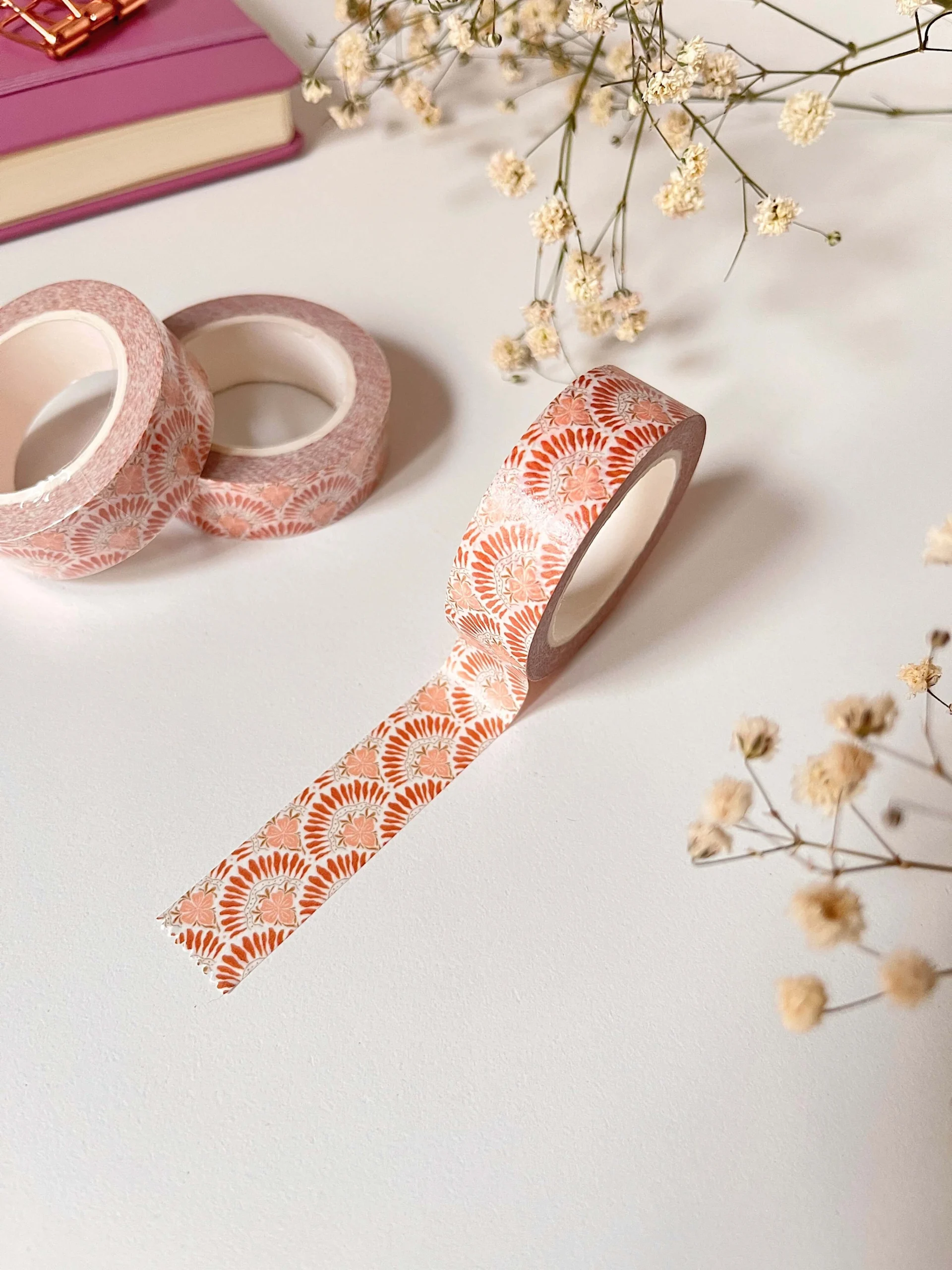 Boho virágos washi tape