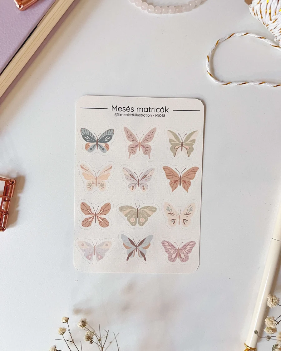 Pillangók 2. - mesés matricák - MI048