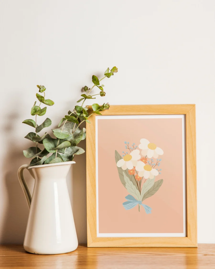 rozsaszin viragcsokor poszter a4