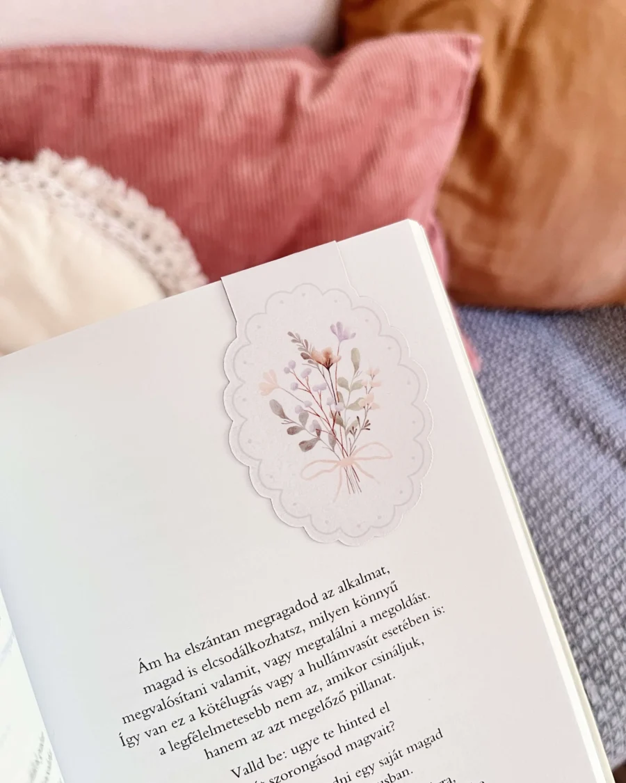 Mezei virágos mágneses könyvjelző